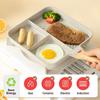 Nonstick 3-in-1 Divided Frying Pan Aluminium Square Big Grill Skillet with Bakelite Handle Omelette Egg Breakfast Frying Pan