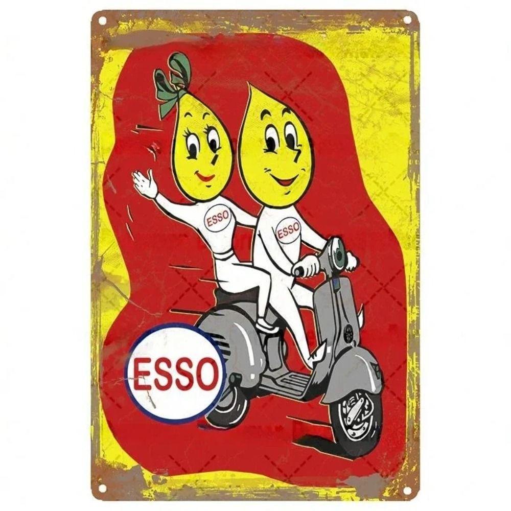 Майк Эсо Тигр Ретро Постер Девушка Металлическая Жестяная Табличка 20x30см