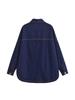 Autumn Women's Versatile Denim Jacket with Loose Fit and Big Pockets
