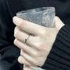 Retro Heavy Industry S plain ring, non-fading opening adjustable index finger ring