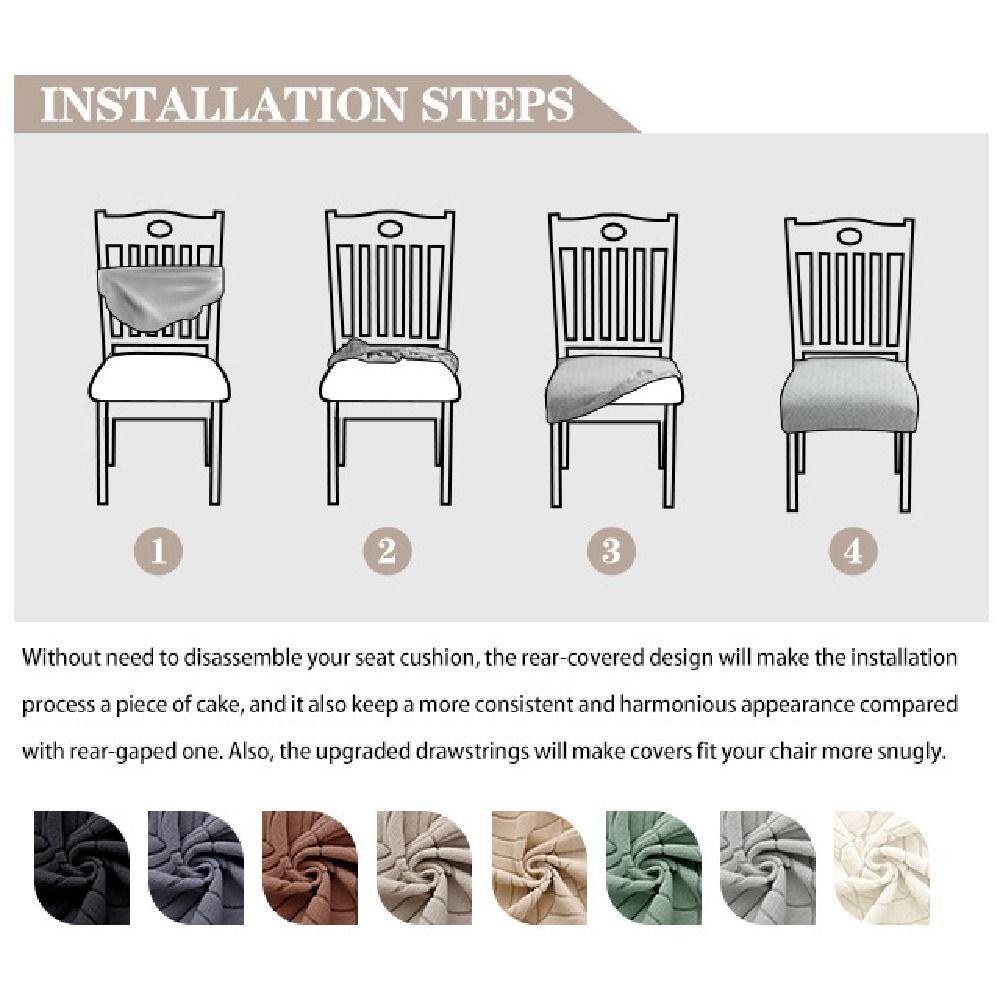 Solid Color Chair Seat Cover Washable Anti-dirty Chair Slipcover Chair Cushion Cover Restaurant