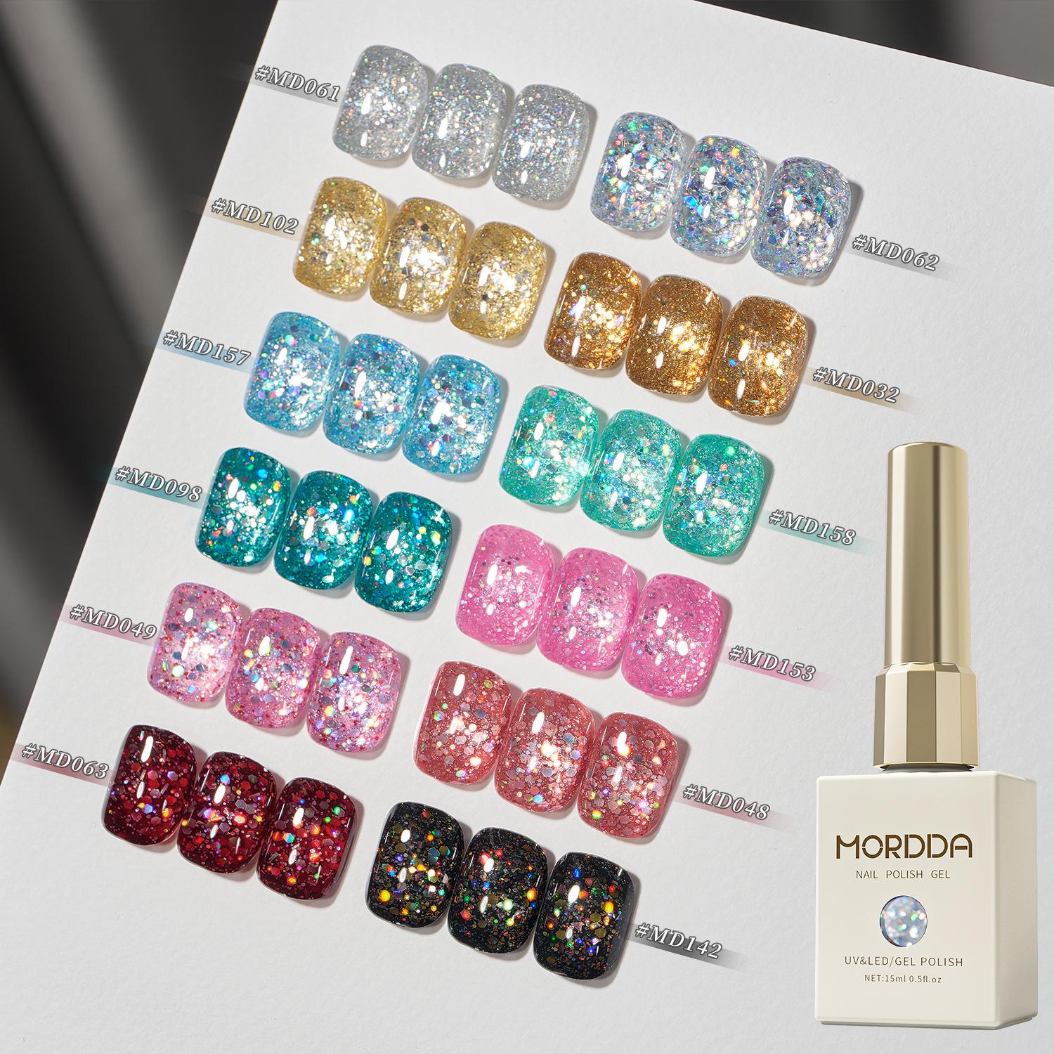 

Набор гель-лаков с блестками 2025: Супер Вспышка Дробленый Бриллиант и Кошачий Глаз Нейл-арт