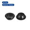 uxcell 50pcs Rubber Grommets, 14mm Inner Diameter, 17mm, Drilled Hole, Double-Sided Cavity, Firewall Hole Plug Round, Electrical Wiring Gasket, Black