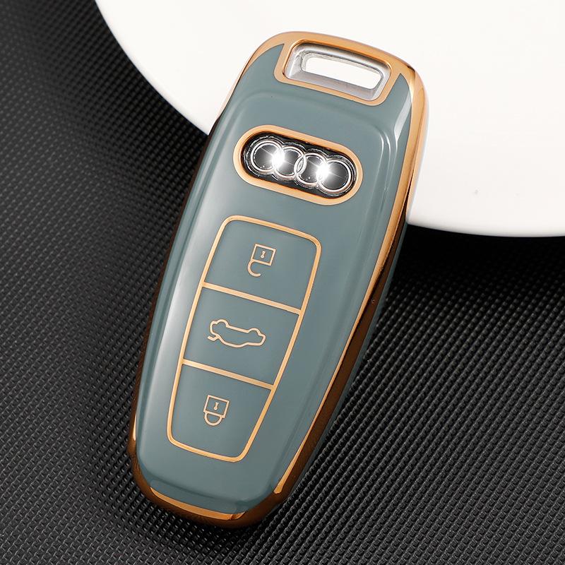 New Soft TPU Car Smart Key Case Cover For  A6 A7 A8 E-tron Q5 Q8 C8 D5 Auto Styling Protection Shell Holder Accessories