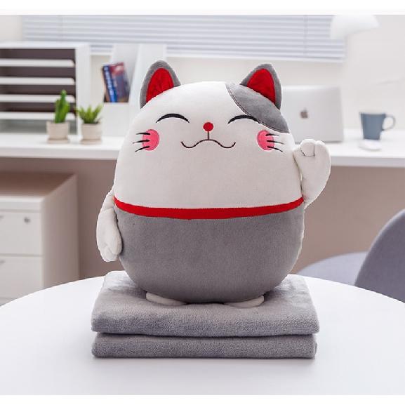 Cute Plush Pillow Quilt Hand Warmer Dual-Use Cushion Folding Blanket Car Office Sofa Cushion Quilt  Couch Pillow Good
