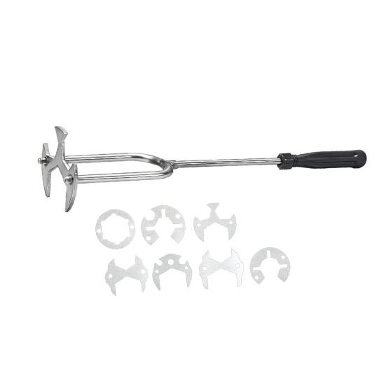 Badschlüssel Mehrgrößen Alles-in-Einem Spülen-Schlüsselset mit 360-Grad-Drehung Enge Räume Langlebiges Sanitärwerkzeug Badbeschlagwerkzeug