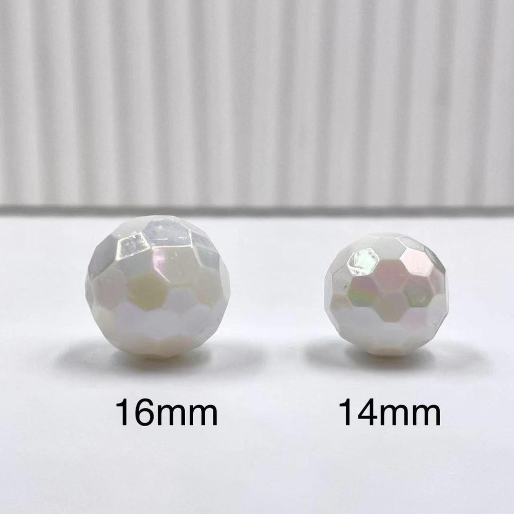 Electroplated Faceted Football Beads 14-16mm | DIY Beading Cell Phone Chain Lanyard Pendant