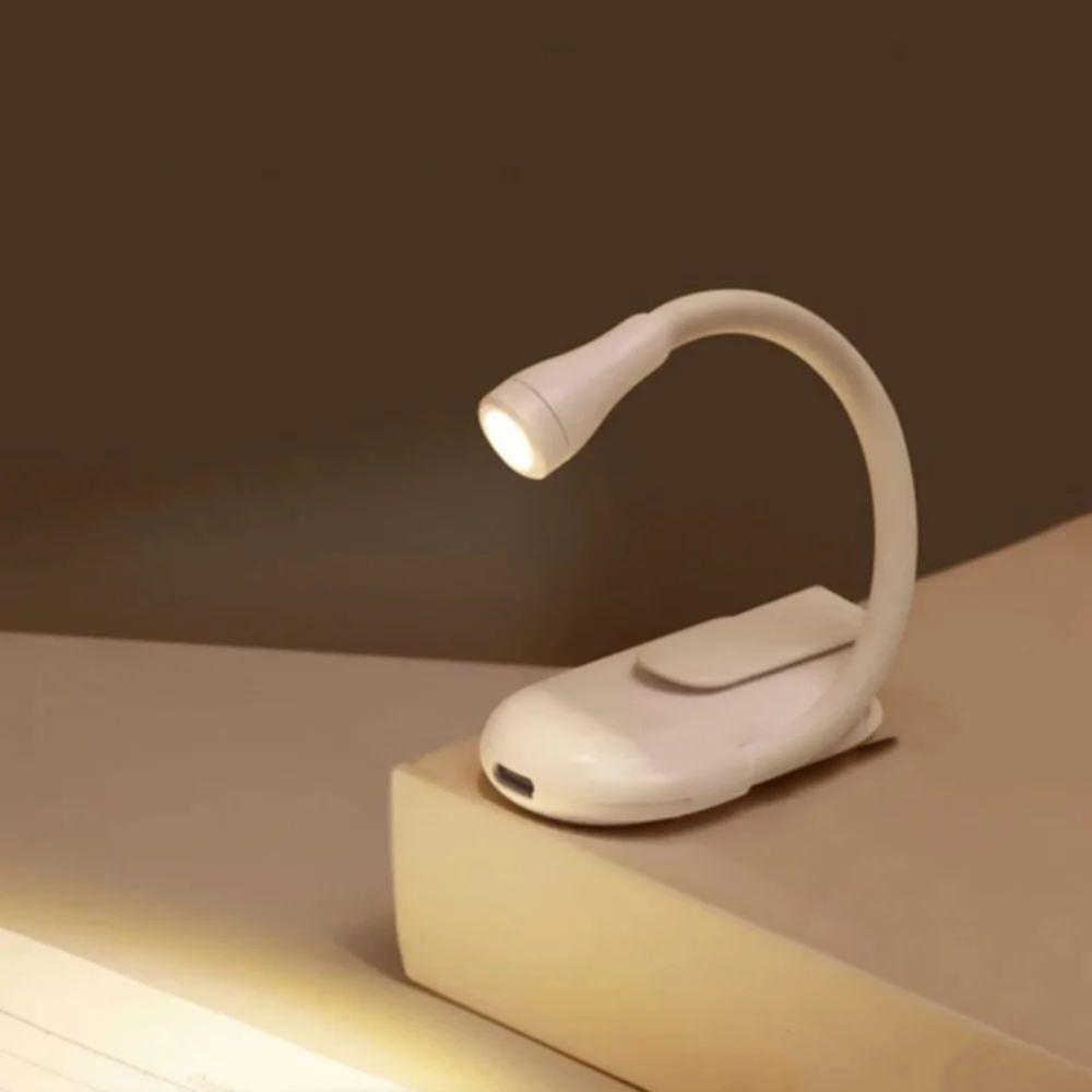 360° Flip USB Rechargeable Book Lamp Eye Protection Adjustable Brightness LED Book Lamp Clip On Design for 5V 400mAh