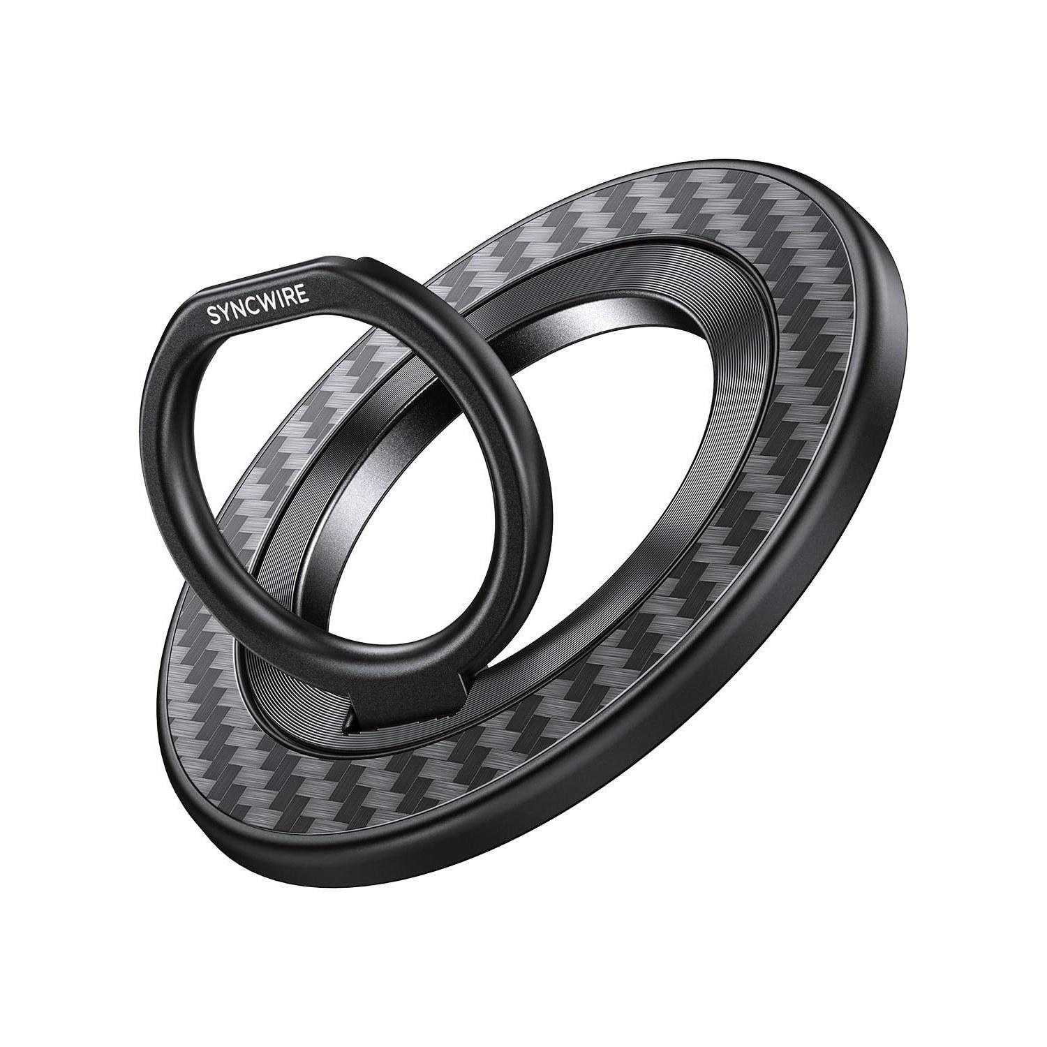 360-Degree Rotation SYNCWIRE Double-Sided Magnet MagSafe Ring Smartphone Strong Magnetic Force Bumper High Strength Slim Adjustable Angle Easy iPhone