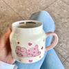 Hoogwaardige ins-stijl mok met deksel, schattige keramische beker, waterbeker voor koppels, huishoudelijk verjaardagscadeau voor meisjes