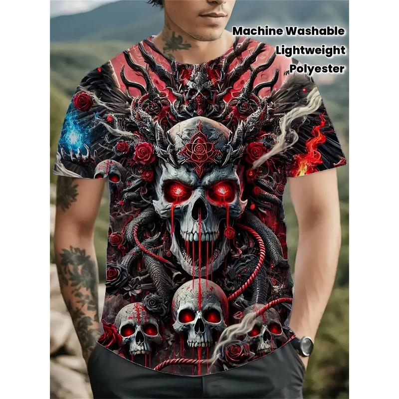 Vintage Men's Japanese Samurai Warrior Print T-shirt Summer Casual Short Sleeve Tops Trend Street Man Clothes