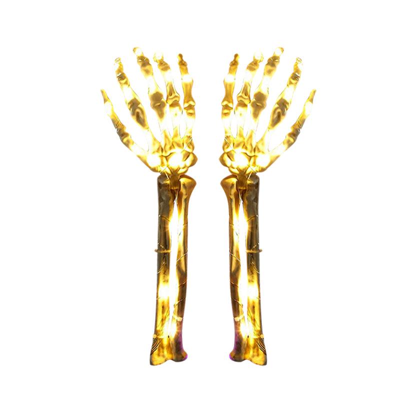 Halloween LED Fairy Lights: Pumpkin, Skeleton, Ghost & Hand Decorations for Indoor Ghost Festival Ambiance