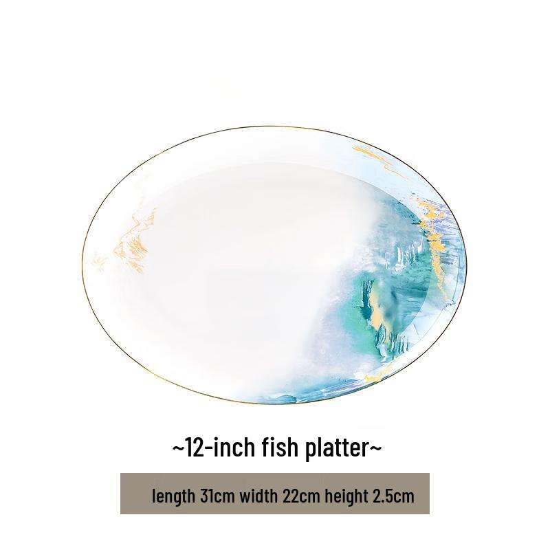 Jingdezhen Nordic Ceramic Fish Plate