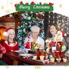 1/2/3 Sets Christmas Cake Stands Paper Dessert Tray Santa Claus Decoration Birthday Party Decoration 3 Tier Round Dessert Trays