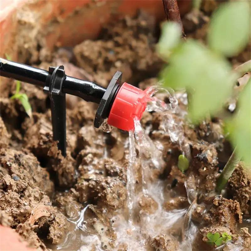 10 PCS Adjustable Irrigation Drippers Sprinklers Eight-Hole Riding Hood Dripper Micro Drip For Watering System Watering Pot