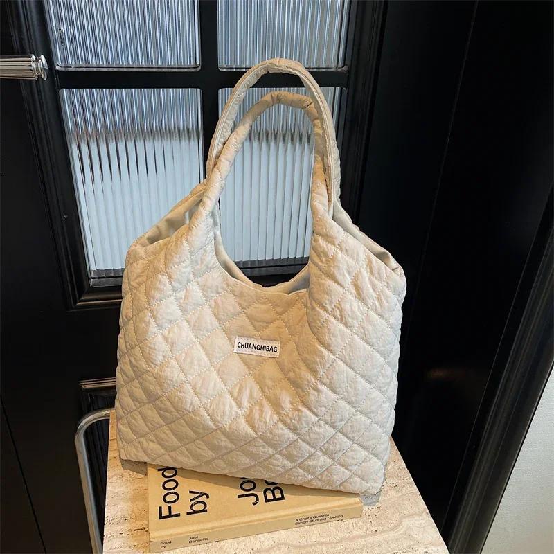 Korean Canvas Bag for Women New Autumn and Winter Lazy and Relaxed Casual Large Capacity Single Shoulder Bag