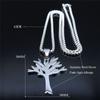 European and American Hollow Tree of Life Necklace Stainless Steel Tree Pendant Personalized Versatile Accessories