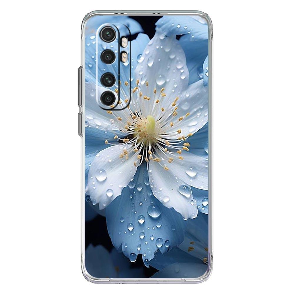 Phone Case For Xiaomi Poco X6 X5 NFC X3 F6 F5 Pro F4 F3 M3 14 13T 12T 12 13 Lite 11 Mi 5G Clear Cover Beauty Flowers Leaves