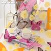 1PC Butterfly Printed Transparent Tulle Sheer Curtain for Kitchen Home Decoration Customize NAPEARL