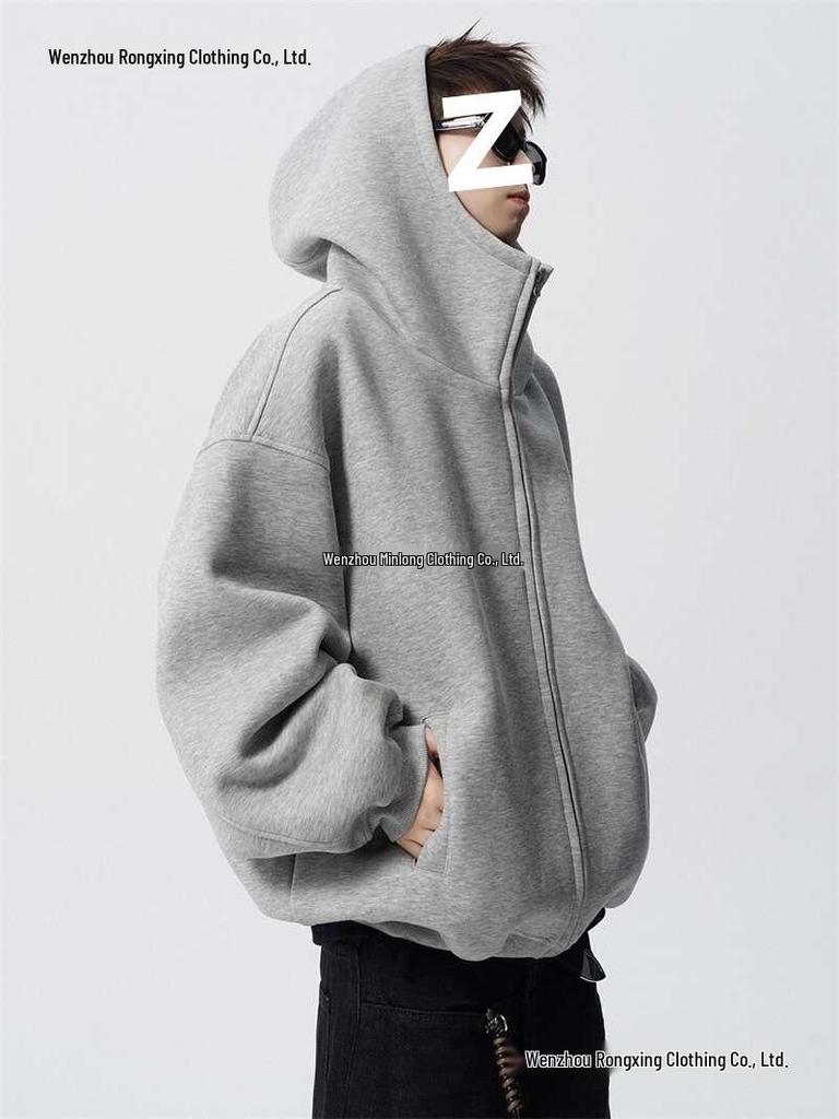 Men's Double Zipper Hooded Sweatshirt - Spring/Autumn Trend