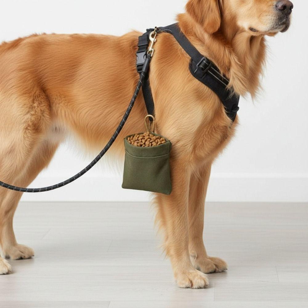 Stain-resistant Dog Training Snack Bag With Carabiner Walking Dog Snack Bag Pet Store