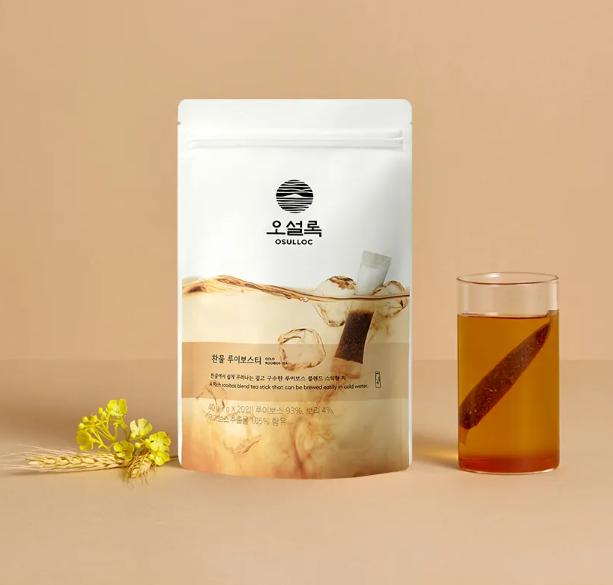 Osulloc Cold Brew Green Tea & Rooibos Tea – Refreshing Iced Herbal Blend, 16 Tea Bags