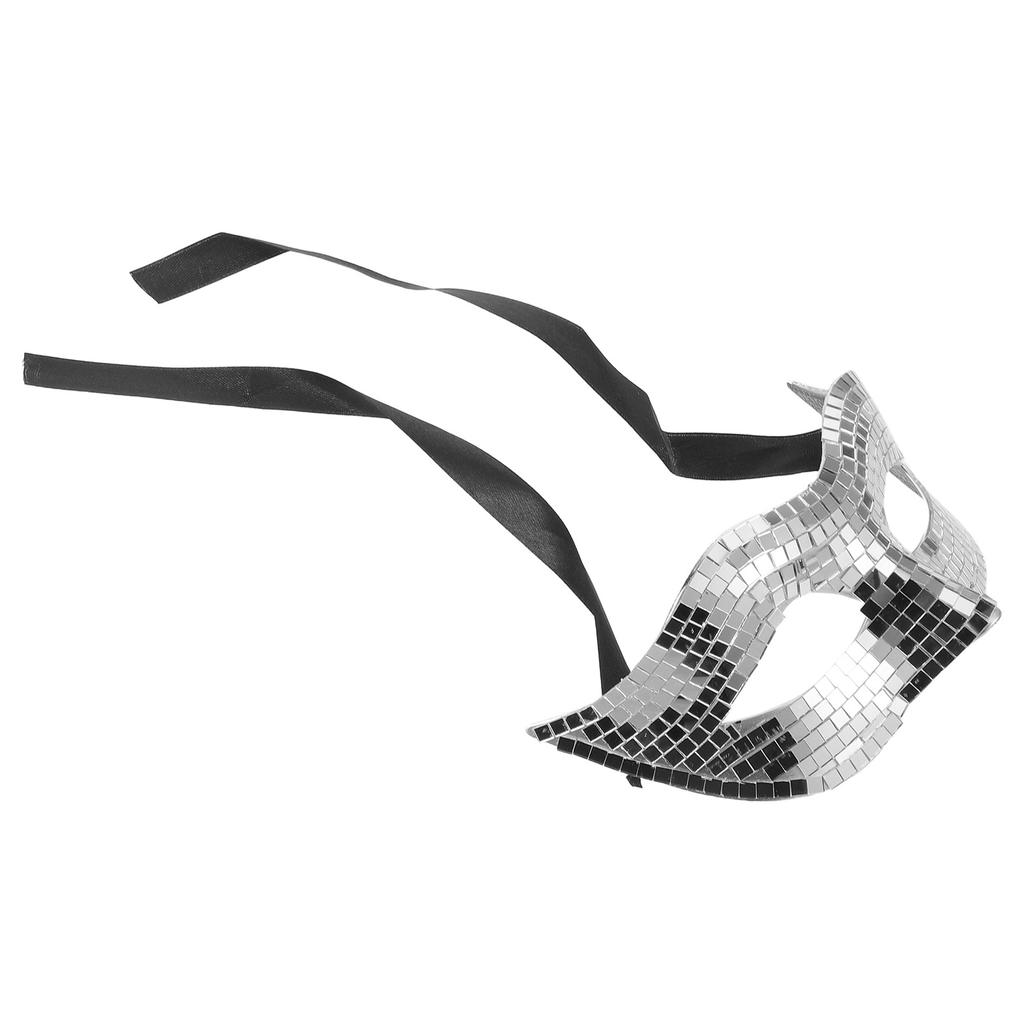 Disco Maske Goldener Glitzer Spiegeldesign Leichtgewicht Für Halloween Maskerade Party Karneval Junggesellinnenabschied Event Kostüm