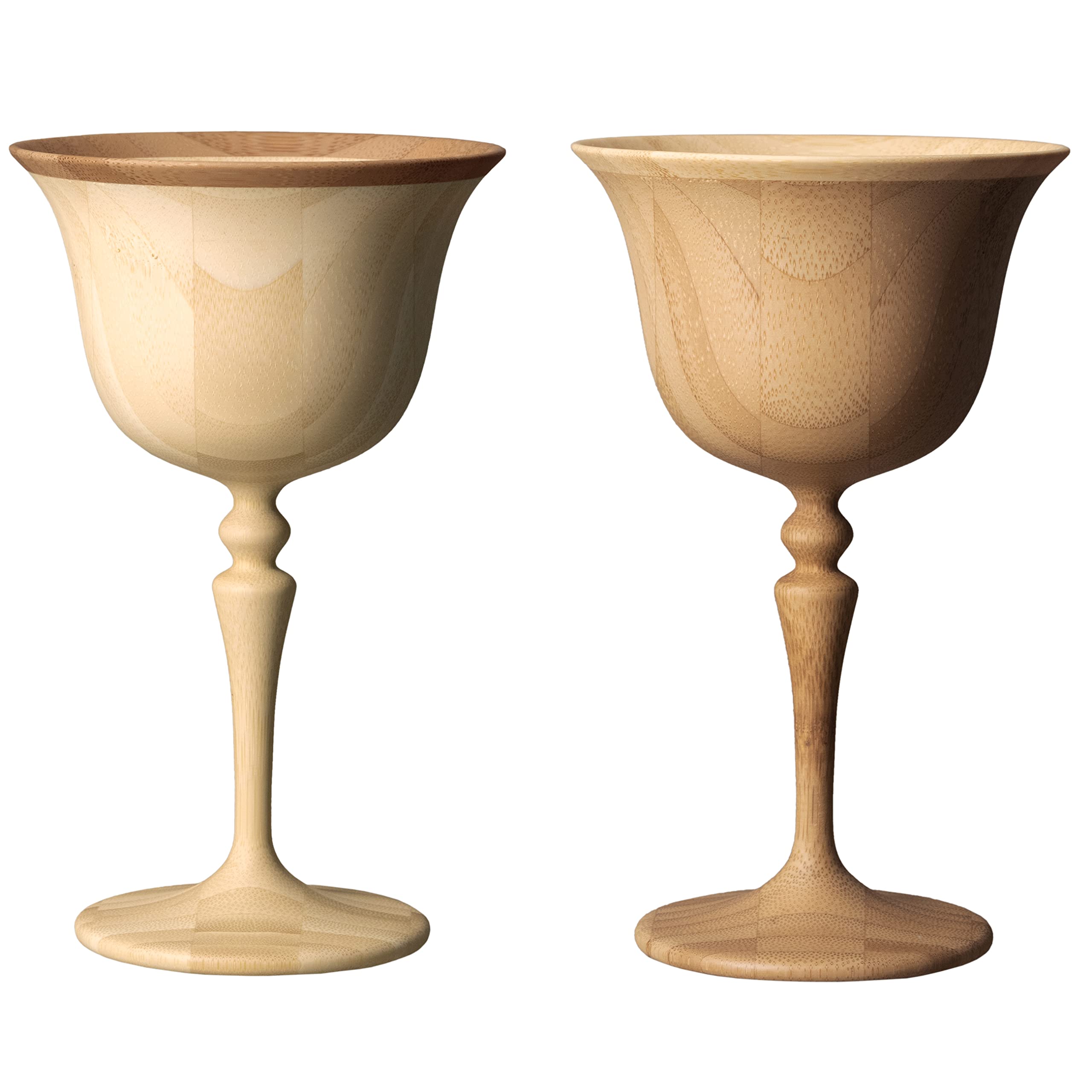 

RIVERET Vessel Cocktail Glasses, Manhattan, 150ml, Pair, Bamboo, Dishwasher Safe, White/Brown, RV-121WB