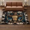 Tappeto a tema ispirato ai nativi americani, Mandala tribale e Tappetino antiscivolo geometrico per camera da letto, soggiorno, Tappeto decorativo rustico