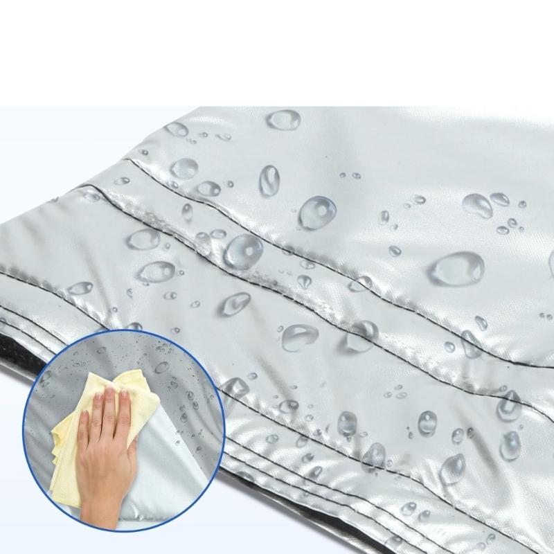 Flexible Air Conditioning Ventilation Hose Cover Thermal Insulated Sleeve for Exhaust Pipes Adjustable Straps Included