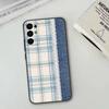 Splicing Grid Style   Phone Case For Samsung S25,S24,S21,S22,S23,S30,Ultra,S20,Plus,Fe,Soft Silicone Black Cover