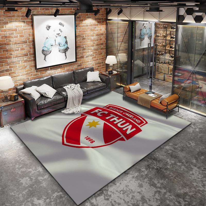 Fc Thun Logo Carpet Rug For Living Room Bedroom Home Sofa Decoration Kids Play Nonslip Floor Mat