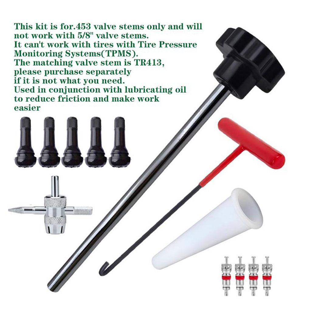 Quick Change Tire Valve Tool Kit Valve Stem Tire Valve Stem Tire Valve Stem Core Quickly Replacement Tool Kit