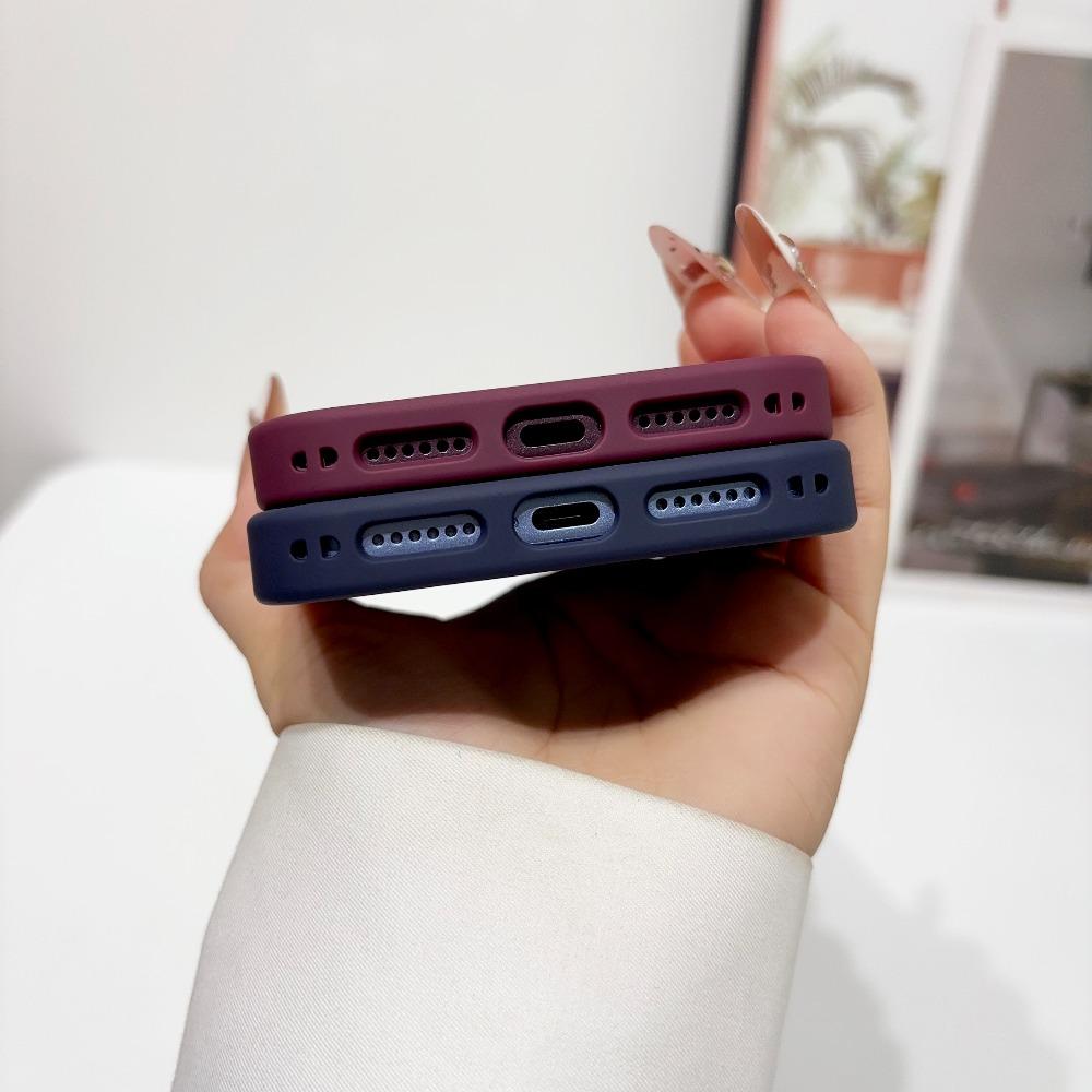 Luxury Kickstand Matte Magnetic Phone Case For 18 Pro 17 16 15 14 13 12 Pro Max Case With Holder Stand Cover for Magsafe