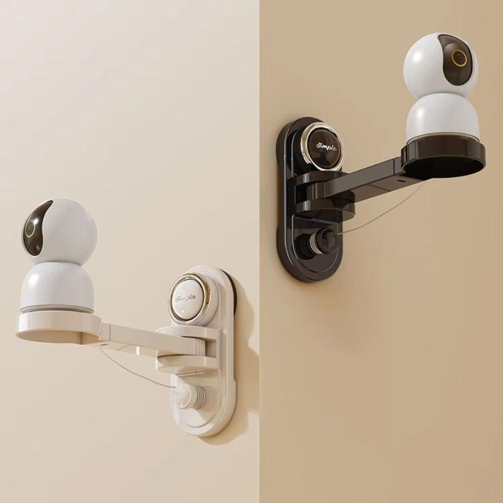 Rotating Suction Cup Camera Holder Wall-Mounted Punch-Free Wall Shelf Indoor Security