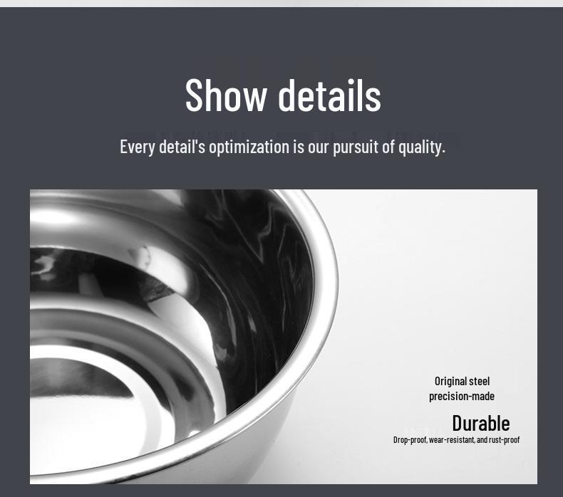 Stainless Steel Kitchen Basin: Thickened Soup, Vegetable, Wash & Dough Basin