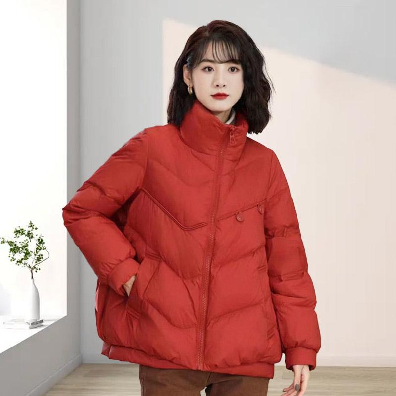 

Пуховик Женская одежда Белый утиный пух Зима Короткий Стиль Плюс Размер Женщины L красный