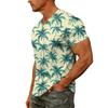 T-shirt da uomo alla moda con stampa, scollo a V, maniche corte