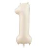 40-Inch Caramel Cream Number Balloons - Aluminum Foil Birthday Party Decoration for Kids and Adults