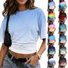 Women’s Crew Neck Pullover Printed Short Sleeve T Shirt Loose Fit Casual Top Gradient Design Soft Fabric Comfortable Wear