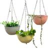 Cesto Fioriera Sospeso in Rattan Sintetico Catena con 3 Ganci Vasca Piante Idroponiche Fioriera per Crescita Piante Decorazione Giardino Casa