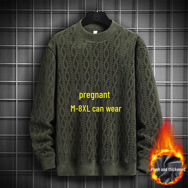 

Men s Winter Fleece Lined Pullover Sweater 6XL