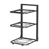Multi-Layer Pot Storage Rack Strong Load-bearing Hollow Design Adjustable Cabinet Under-Sink Pan Rack Cookware Holder