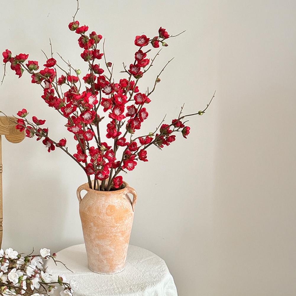 Natural Look Plum Blossom Artificial Plum Blossom Branch Artificial Cherry Blossom Branches 34.6 Inch Faux Plum Stems for Home