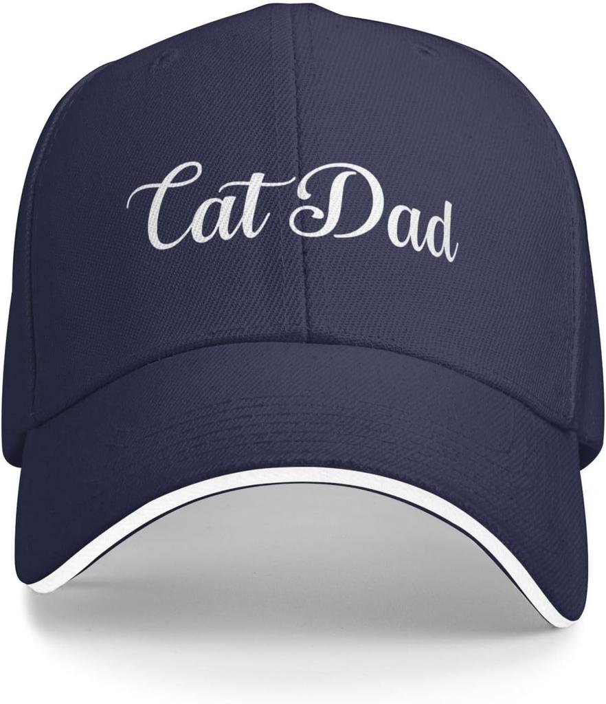 Katzenpapa Baseballkappe Polyester Klassisch Verstellbare Papa Mütze für Erwachsene Unisex