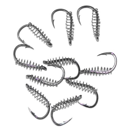 10Pcs Sharpened Carbon Steel Chub Spring Fishing Hooks