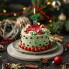 Christmas Cake Decoration Christmas Birthday Candle Number 1 Year Wreath Toppers Merry Christmas for children
