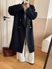 Luxurious Hand-Stitched Korean Cocoon Double-Faced 100% Wool Coat