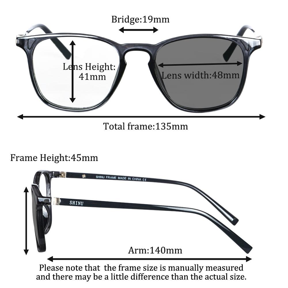 Men Glasses with Diopters Photochromic Progressive Multifocal Glasses Photochromic Near and Far Multifocal Eyeglasses