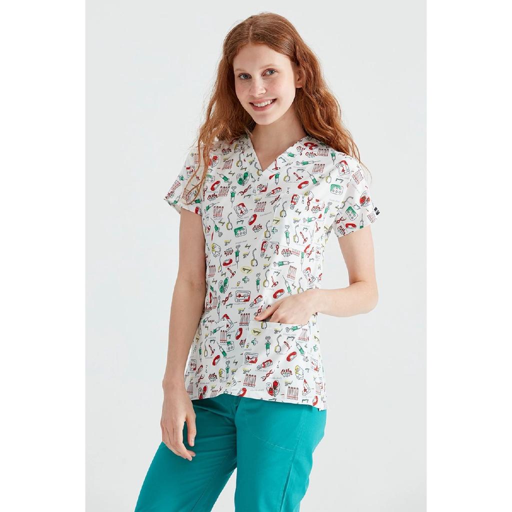 Needle Patterned Lycra Single Top Dr Grays Cut Jersey